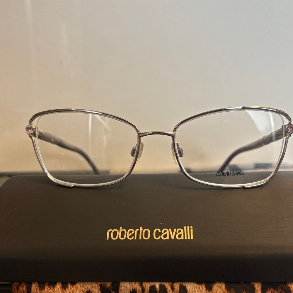 Roberto Cavalli Elegant Silver Glasses